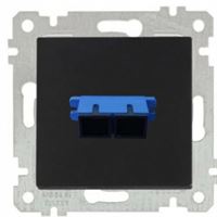 RİTA MEK TUŞ 2 ÇIKIŞLI FİBER OPTİK PRİZ ANTRASİT 1